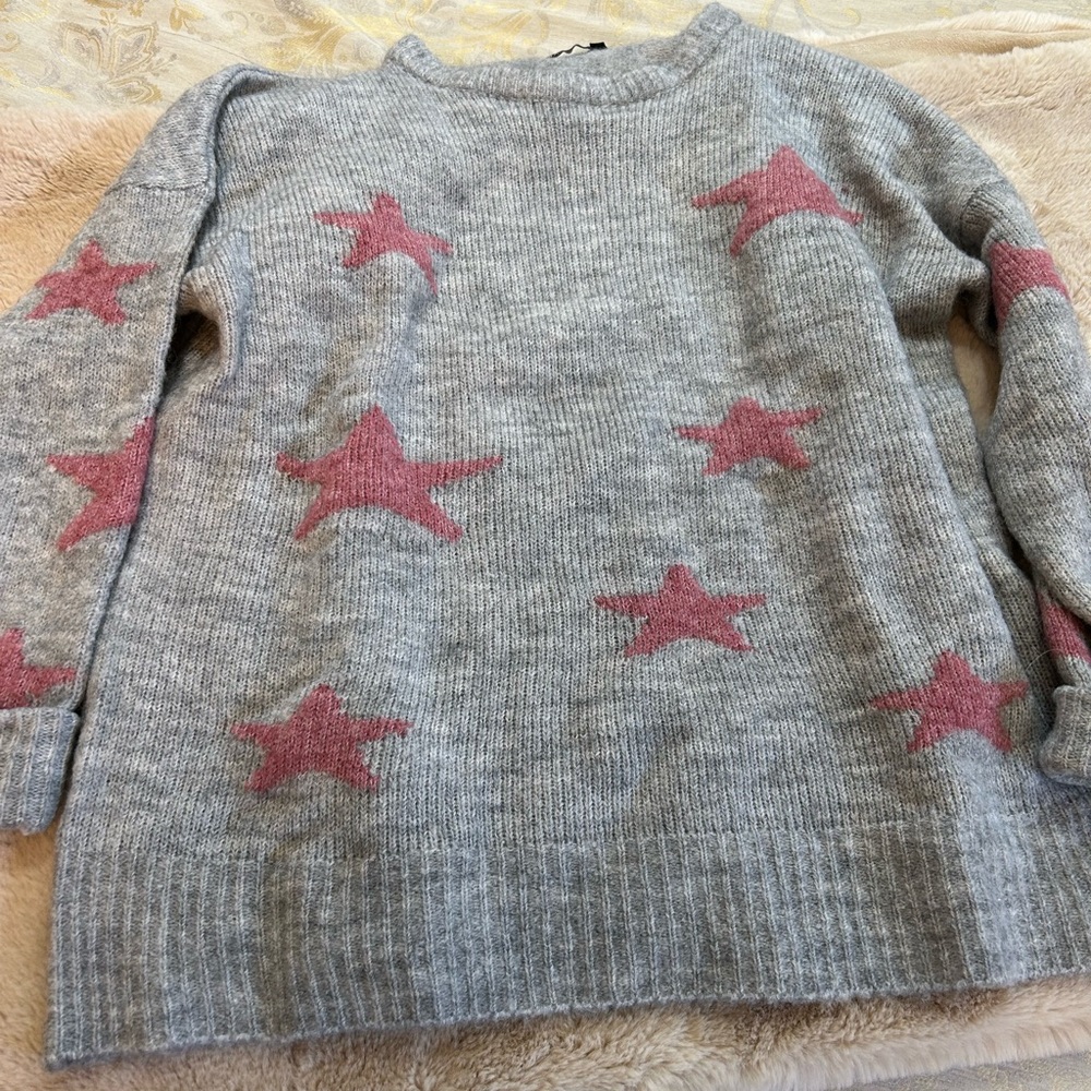 Grey Sweater with Stars